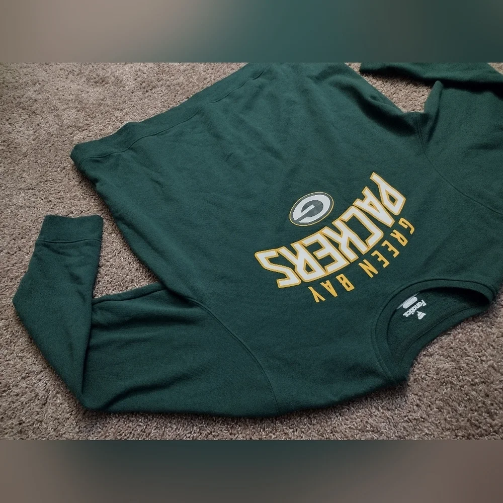Fanatics Green Bay Packers Green Crewneck Sweater 2XL - Picture 3 of 9